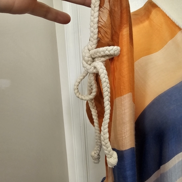 Pool To Party By Subtle Luxury Open shoulder Dress Coverup With Tassle One Size - Picture 8 of 17